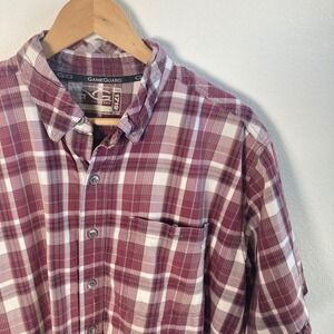 GAMEGUARD Mens Plaid Vented Sleeve Button Up Shirt 2X Outdoor Fish Game Guard